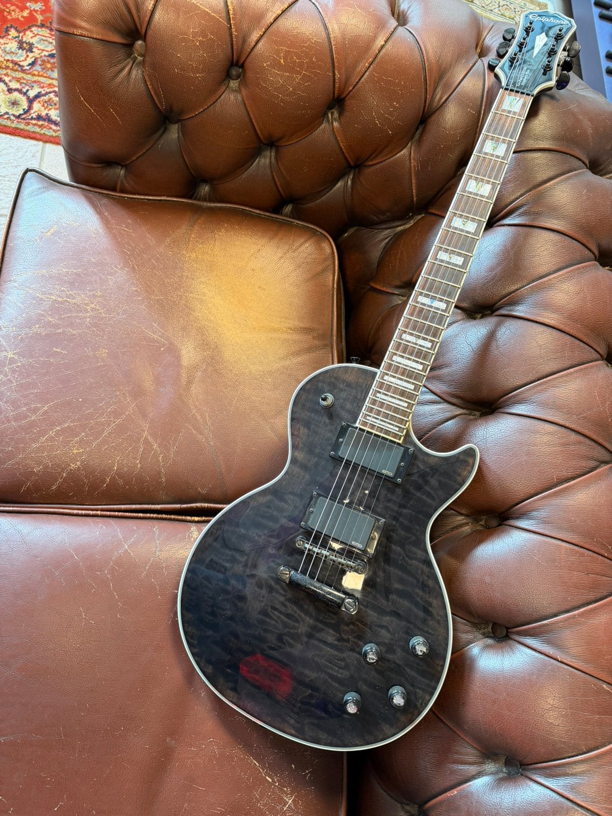 Epiphone Les Paul Custom Prophecy Plus EX, Ophalen of Verzenden, Zo goed als nieuw, Solid body, Epiphone