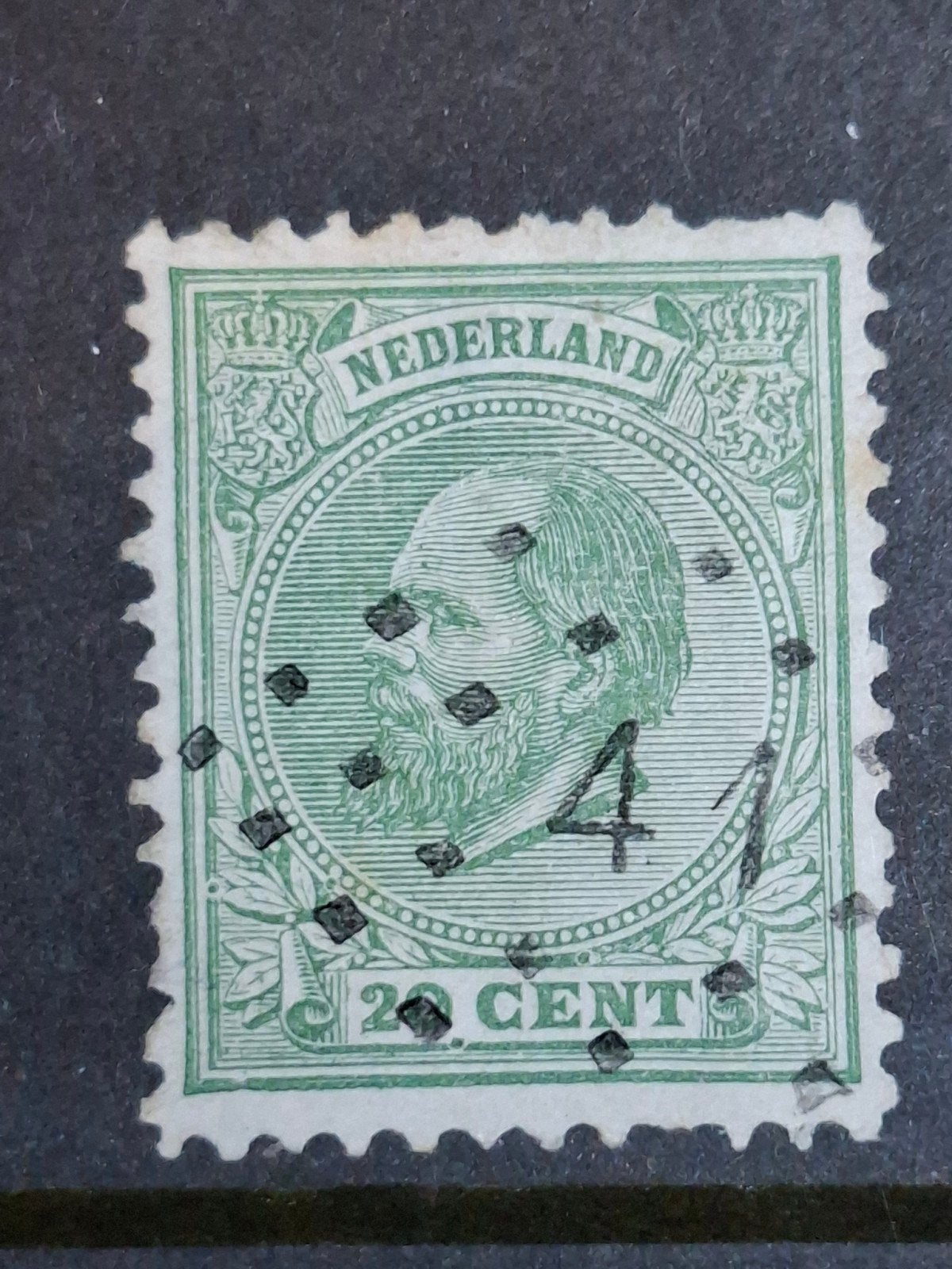 Puntstempel zegel nr 41 Gorinchem nvph nr 24, Postzegels en Munten, Ophalen of Verzenden