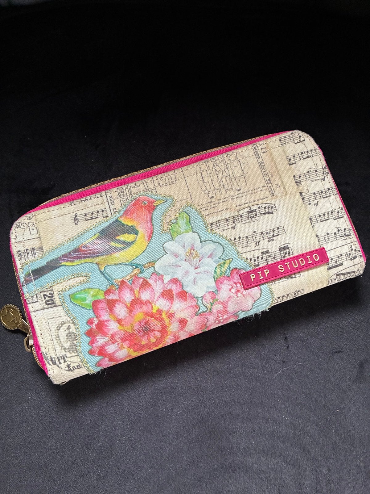 Pip Studio Portemonnee met vogel en bloemenprint, Sieraden, Tassen en Uiterlijk, Ophalen of Verzenden, Gebruikt, Roze, Overige merken