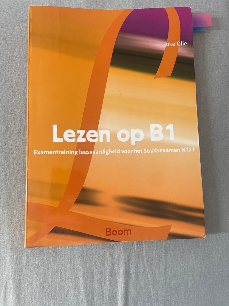GERESERVEERD Lezen op B1 – NT2 examen boek – gebruikt /, Boeken, Ophalen of Verzenden, Zo goed als nieuw, Overige niveaus
