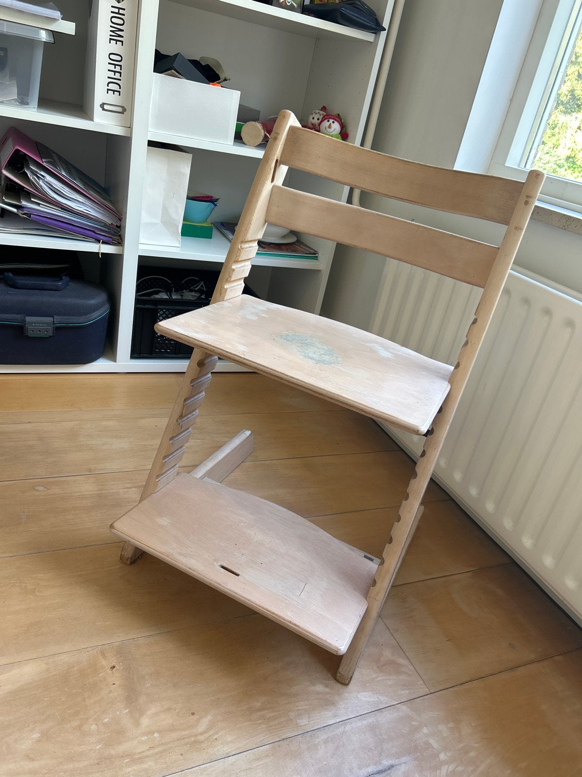Houten Stokke triptrapstoel - Gebruikt maar functioneel, Ophalen, Gebruikt, Meegroeistoel