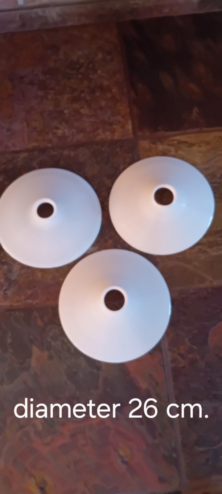 3 Antieke opaline lampenkapjes, Ophalen of Verzenden
