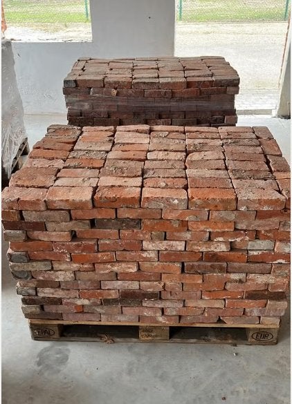 Oude bakstenen – partij per pallet, Doe-het-zelf en Verbouw, Metselstenen, Ophalen, Gebruikt, Bakstenen
