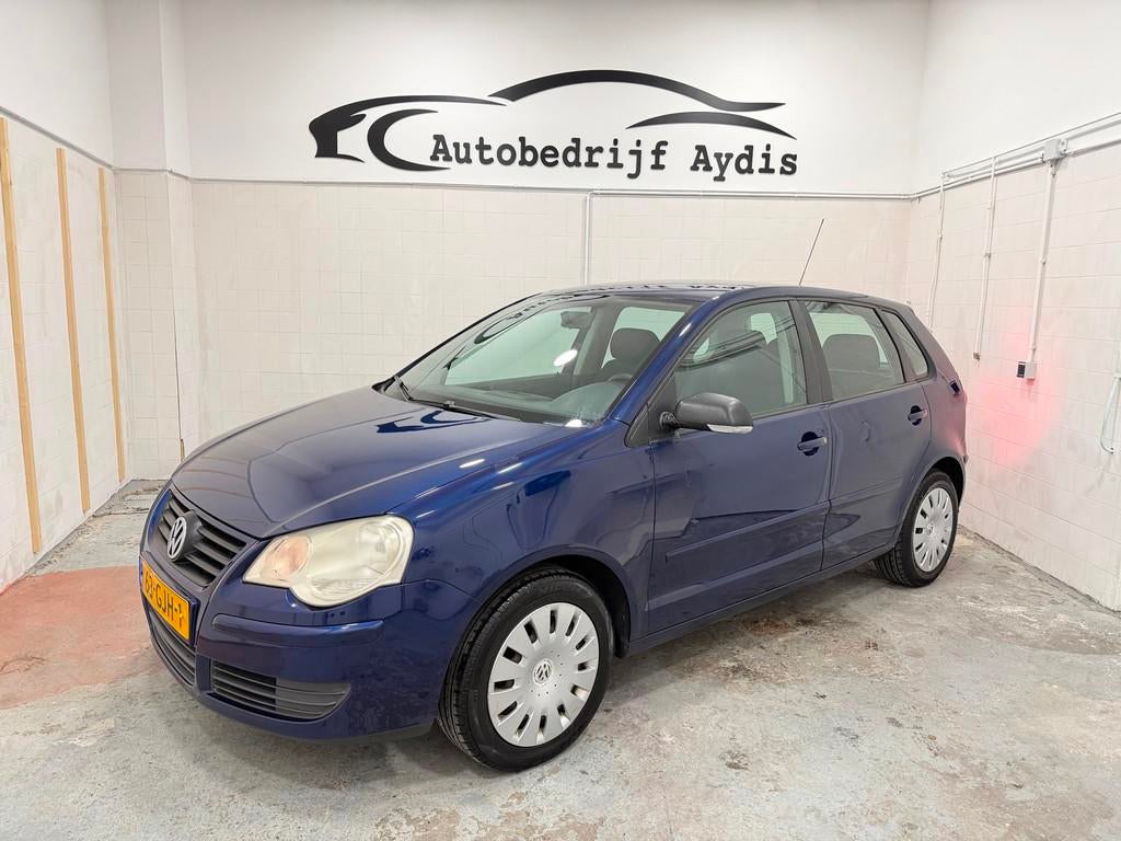 Volkswagen Polo 1.4 Airco EL Ramen Cruise NAP 2008, Auto's, Voorwielaandrijving, Stof, 4 cilinders, Blauw