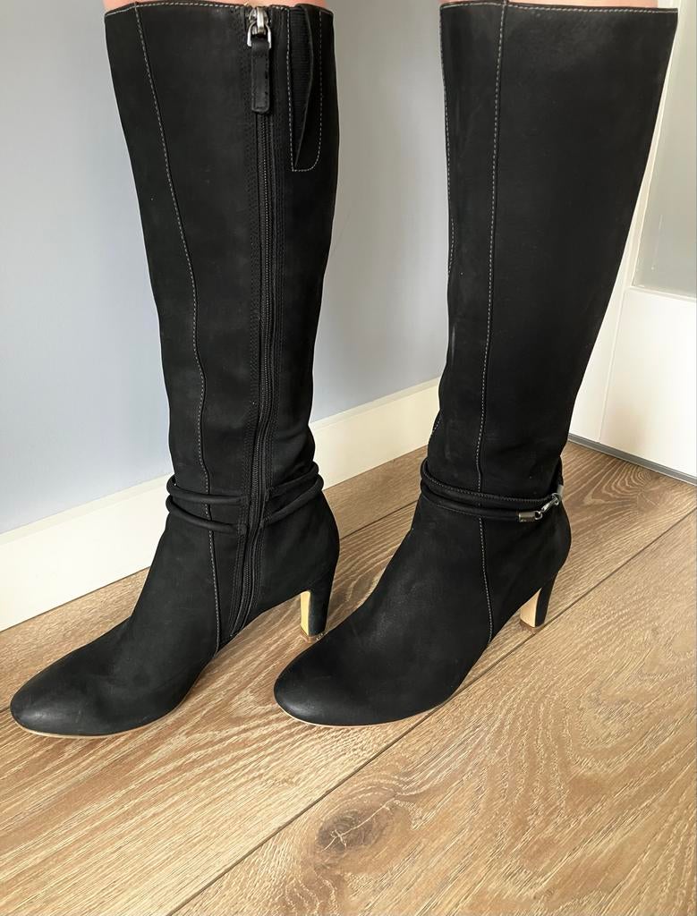 Zwarte hoge laarzen met hak van het merk Ecco, Kleding | Dames, Schoenen, Hoge laarzen, Zwart, Ophalen of Verzenden, Gedragen