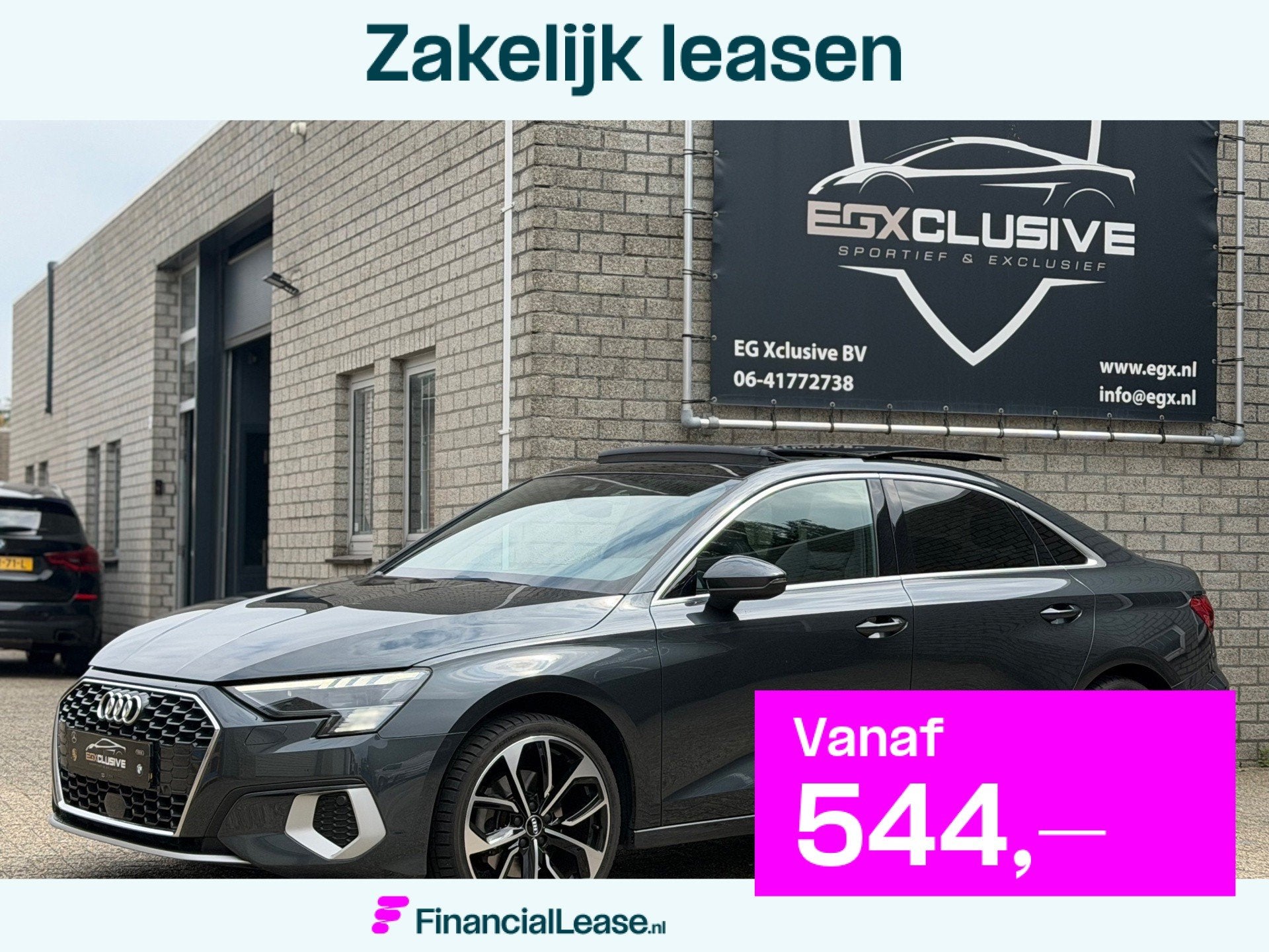 Audi A3 Limousine 30 TFSI S edition S line Pano/Camera/Keyle, Gebruikt, Automatische klimaatregeling, Leder en Stof, Bedrijf