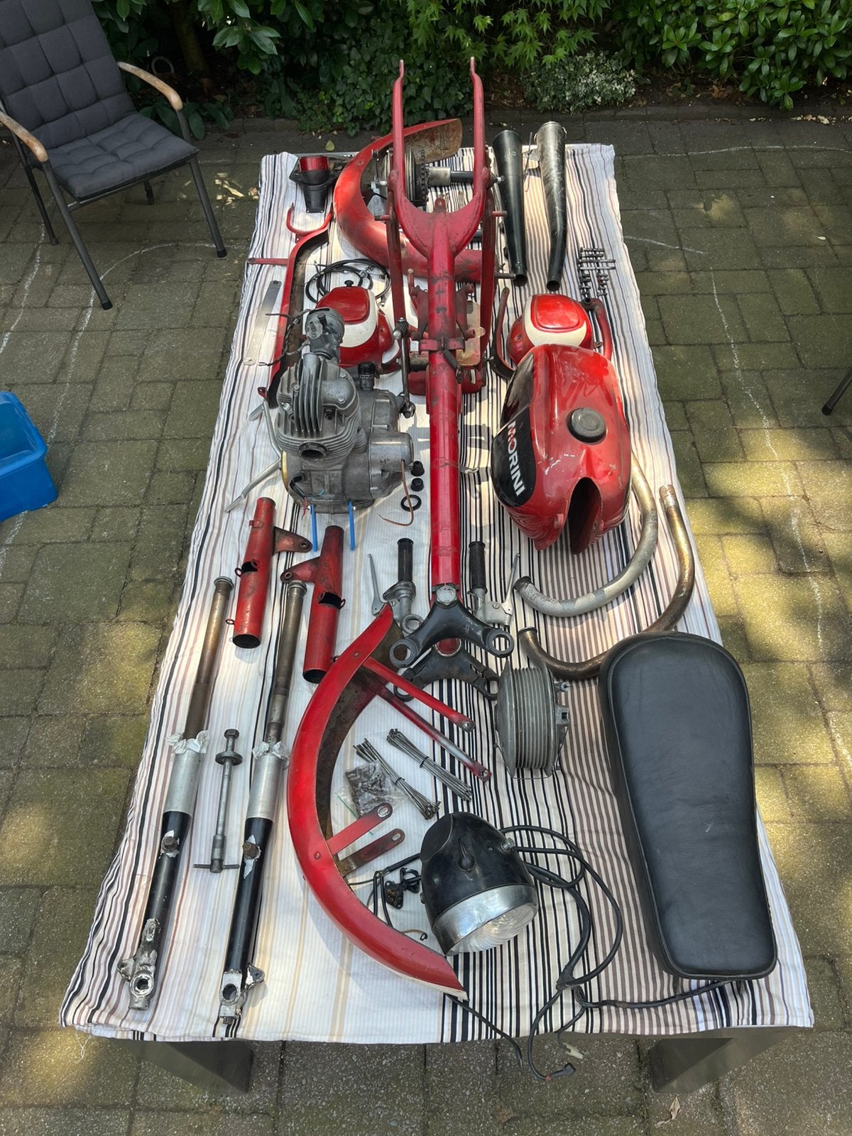 Moto Morini 125 Corsaro compleet in onderdelen, Ophalen