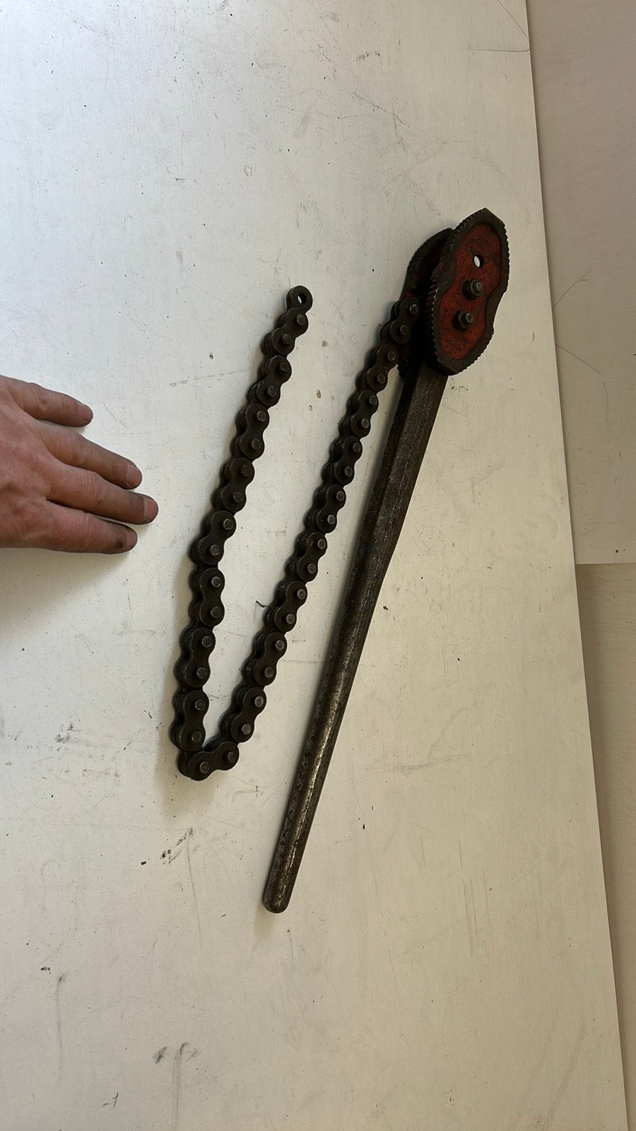 Ketting tang, Ophalen, Gebruikt