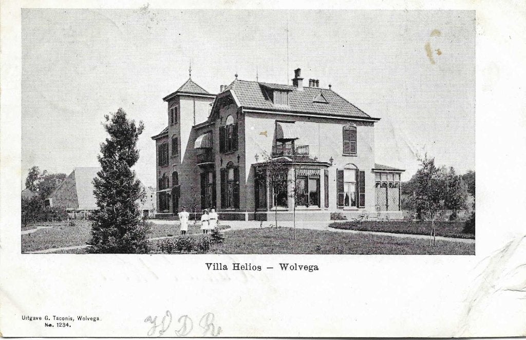 Wolvega, Villa Helios. Uitgave G. Taconis, Verzamelen, Verzenden, Voor 1920, Gelopen, Friesland