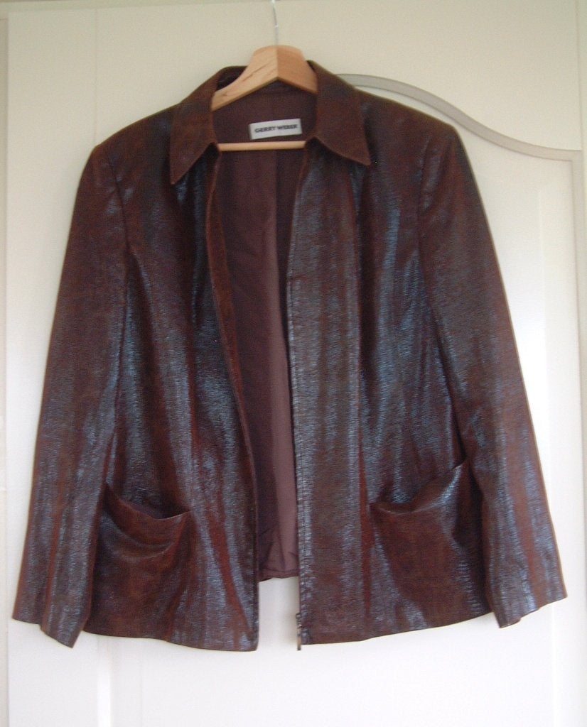 keurig vintage bruin jasje/vest Gerry Weber maat 44, Bruin, Maat 42/44 (L), Ophalen of Verzenden, Zo goed als nieuw