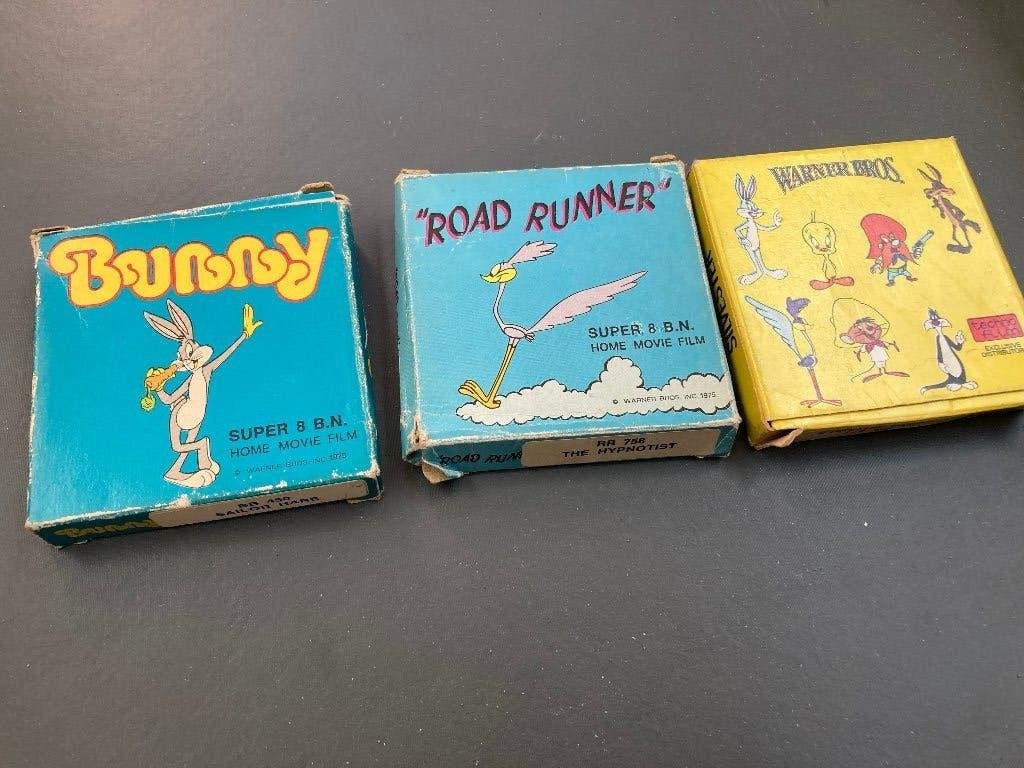 Super 8, films, Bugs Bunny, Silvester, Road Runner (4=2), Ophalen of Verzenden, 1960 tot 1980, Overige typen