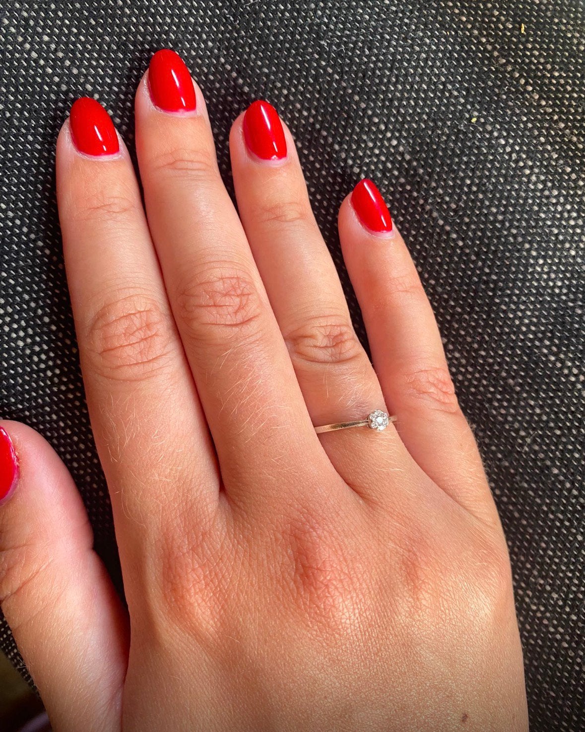 Witgouden diamanten Blush ring 14 k 0.07, Sieraden, Tassen en Uiterlijk, Ringen, Ophalen, Wit, Dame, Goud
