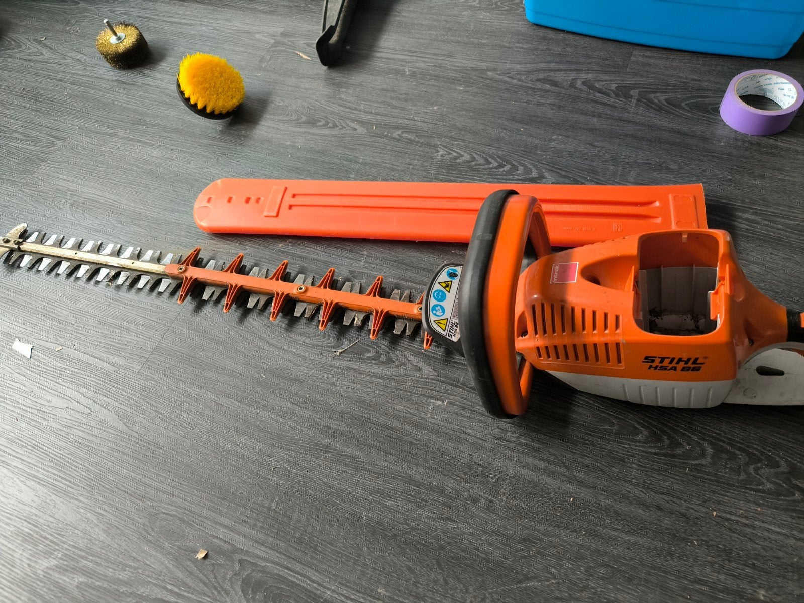 STIHL HSA 86 professionele accuheggenschaar – zeer nette sta, Tuin en Terras, Heggenscharen, Ophalen, Zo goed als nieuw, Accu