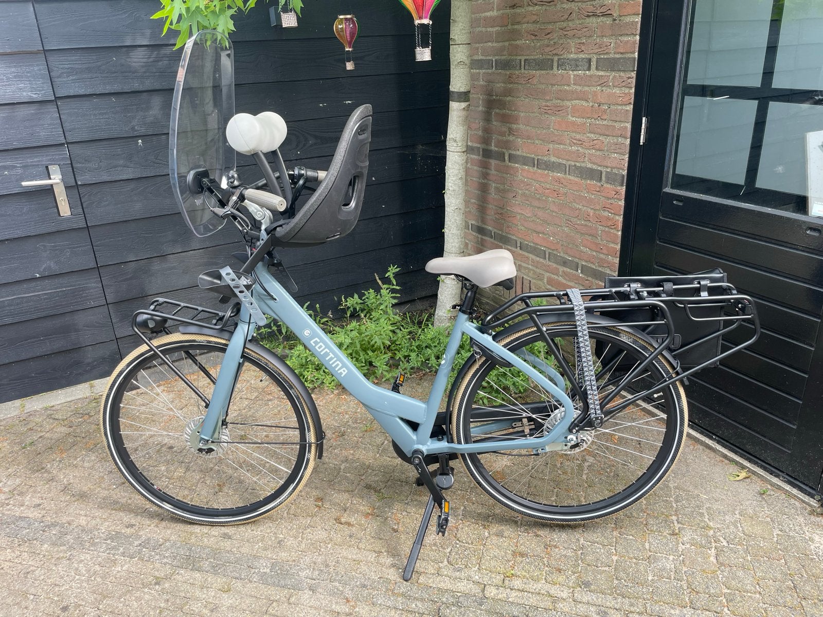 Cortina Common Family 2022 + Yepp zitje, fietstas, 47 tot 50 cm, Versnellingen, Zo goed als nieuw, Ophalen