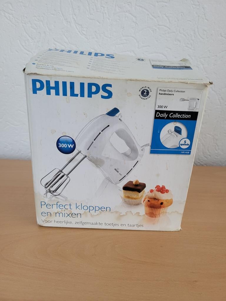 Philips Daily Collection Handmixer HR1454/00 - 300W, Info@philips.com, 3 snelheden of meer, Ophalen of Verzenden, Zo goed als nieuw