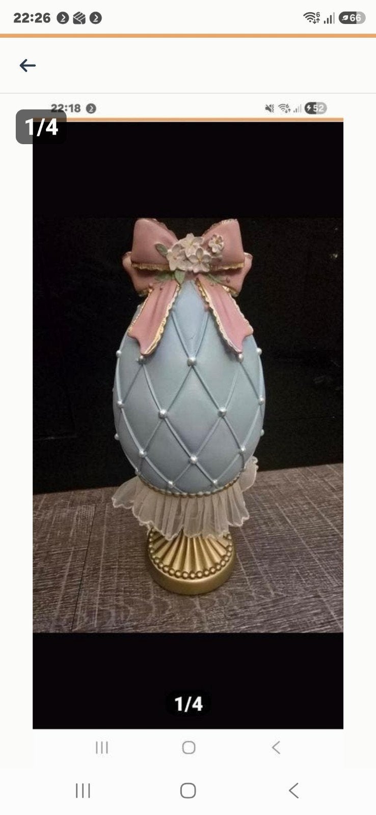 Prachtig decoratief ei met een blauwe kleur, Ophalen of Verzenden, Nieuw