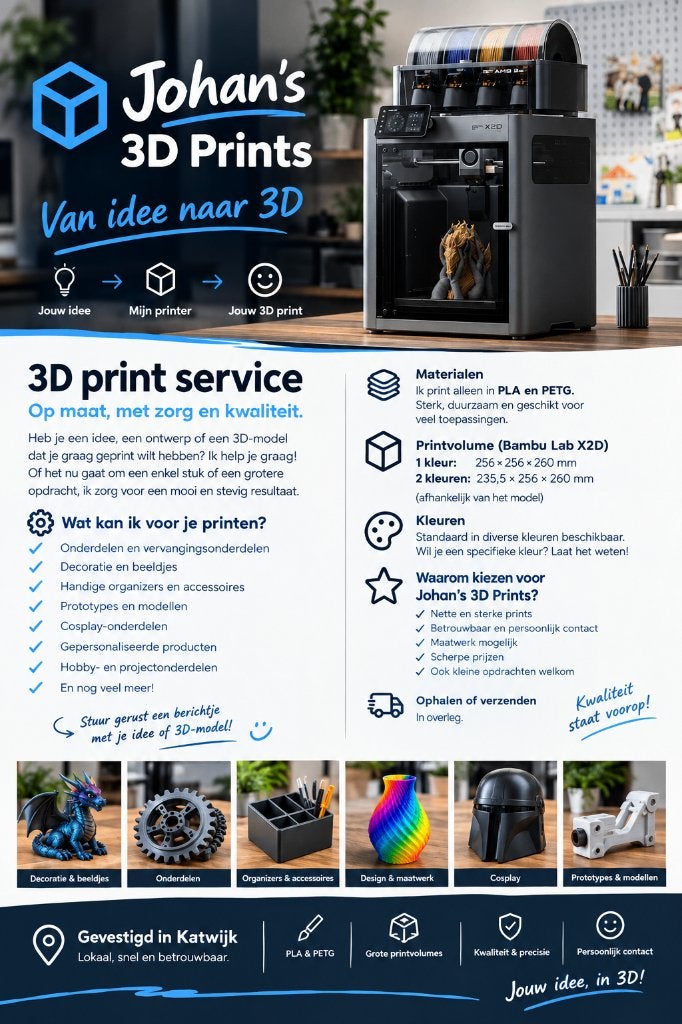 3D printservice Katwijk, Ophalen, Nieuw, Bambu Labs, Filament