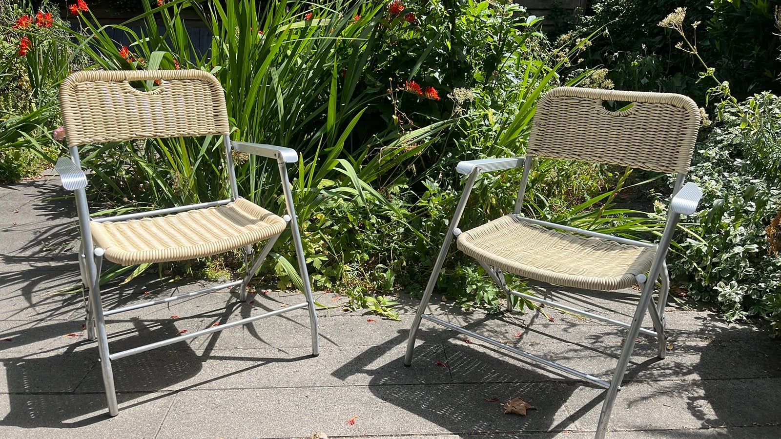 Vintage camping stoelen 8 stuks, Caravans en Kamperen, Ophalen, Gebruikt, Campingstoel