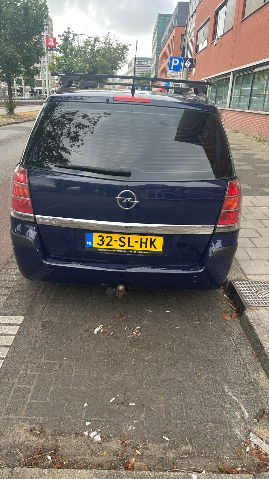 Opel Zafira 1.6 2006 Blauw, Auto's, Voorwielaandrijving, 4 cilinders, Blauw, 7 stoelen