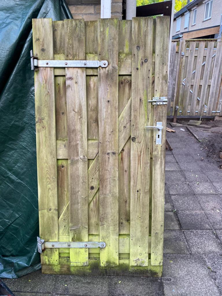 Houten tuinpoort, Ophalen, Hout, Draaipoort, 150 tot 200 cm