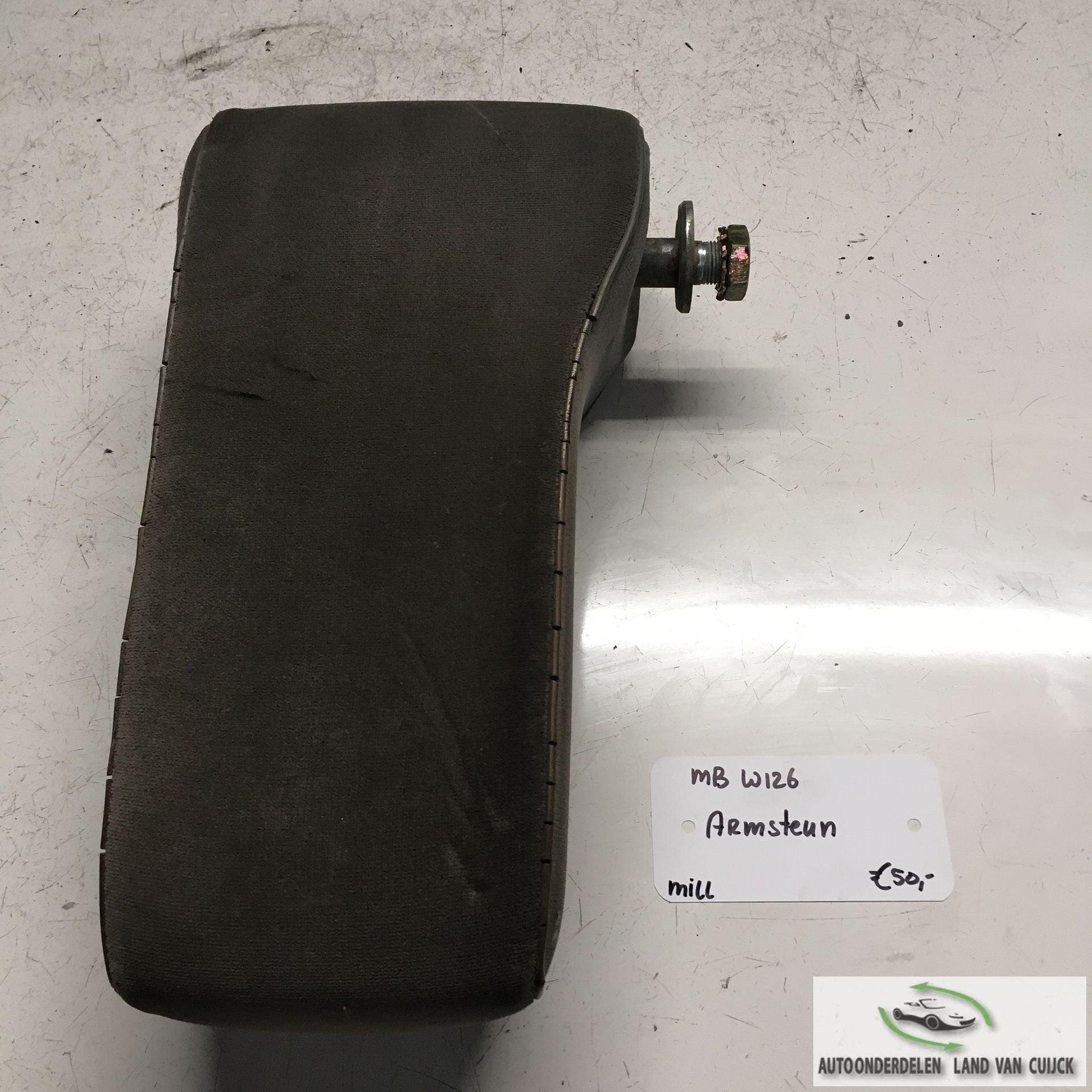 Mercedes W126 Armsteun grijs velours, Auto-onderdelen, Gebruikt, -, -, Ophalen of Verzenden
