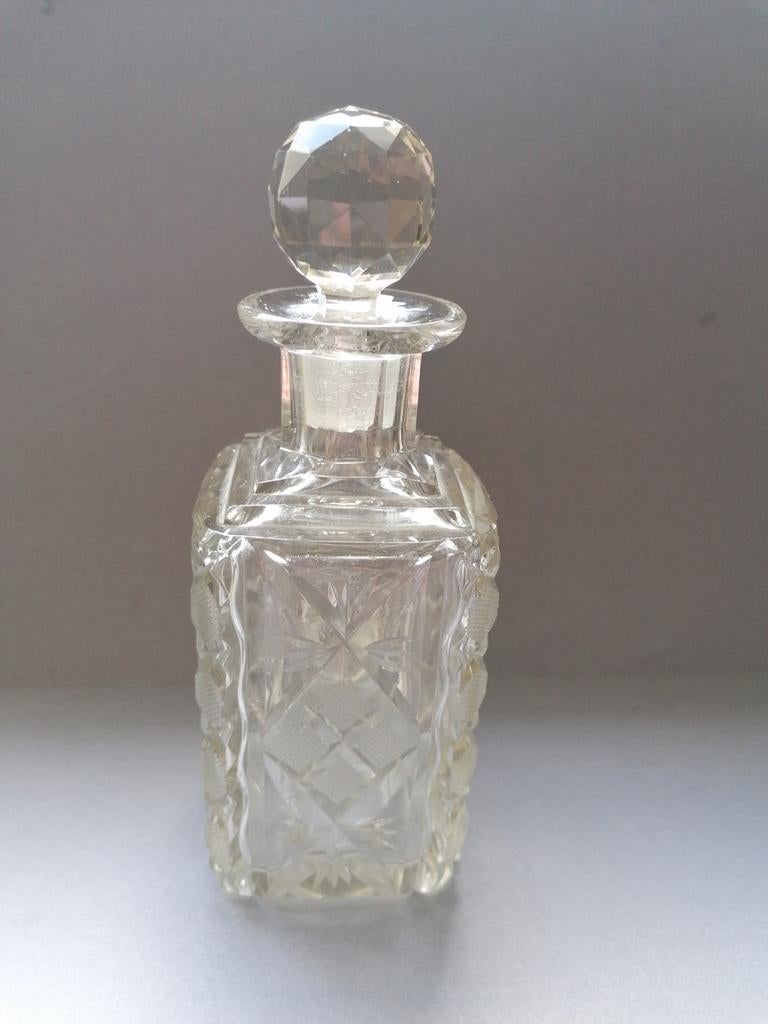 Grote kristallen vintage parfum fles, Antiek en Kunst, Ophalen of Verzenden