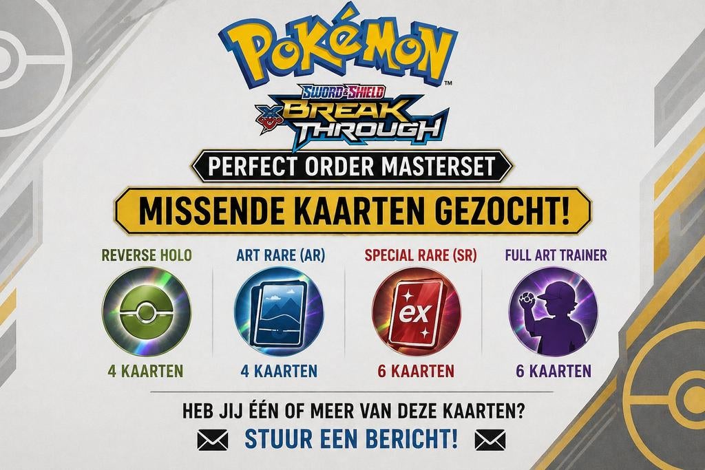 Gezocht: Pokémon Perfect Order kaarten, Ophalen