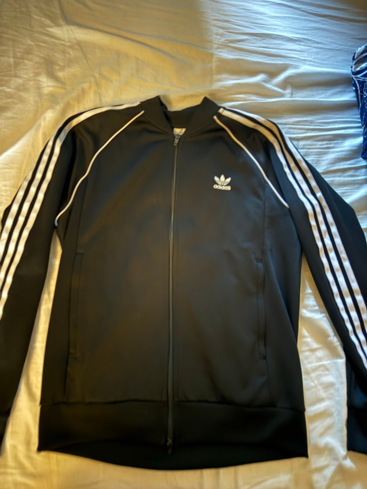 Adidas trainingspak zwart - vest L, broek M, Maat 52/54 (L), Zwart, Ophalen of Verzenden, Zo goed als nieuw