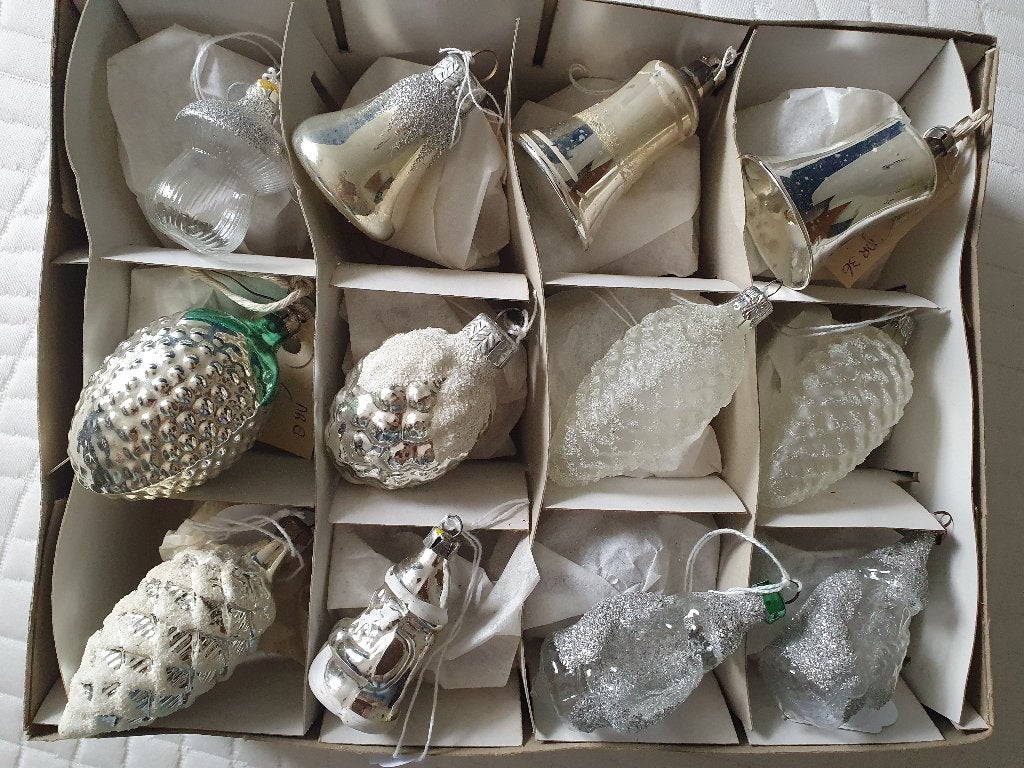 Vintage kerstballen nr.2, Diversen, Kerst, Gebruikt, Ophalen of Verzenden