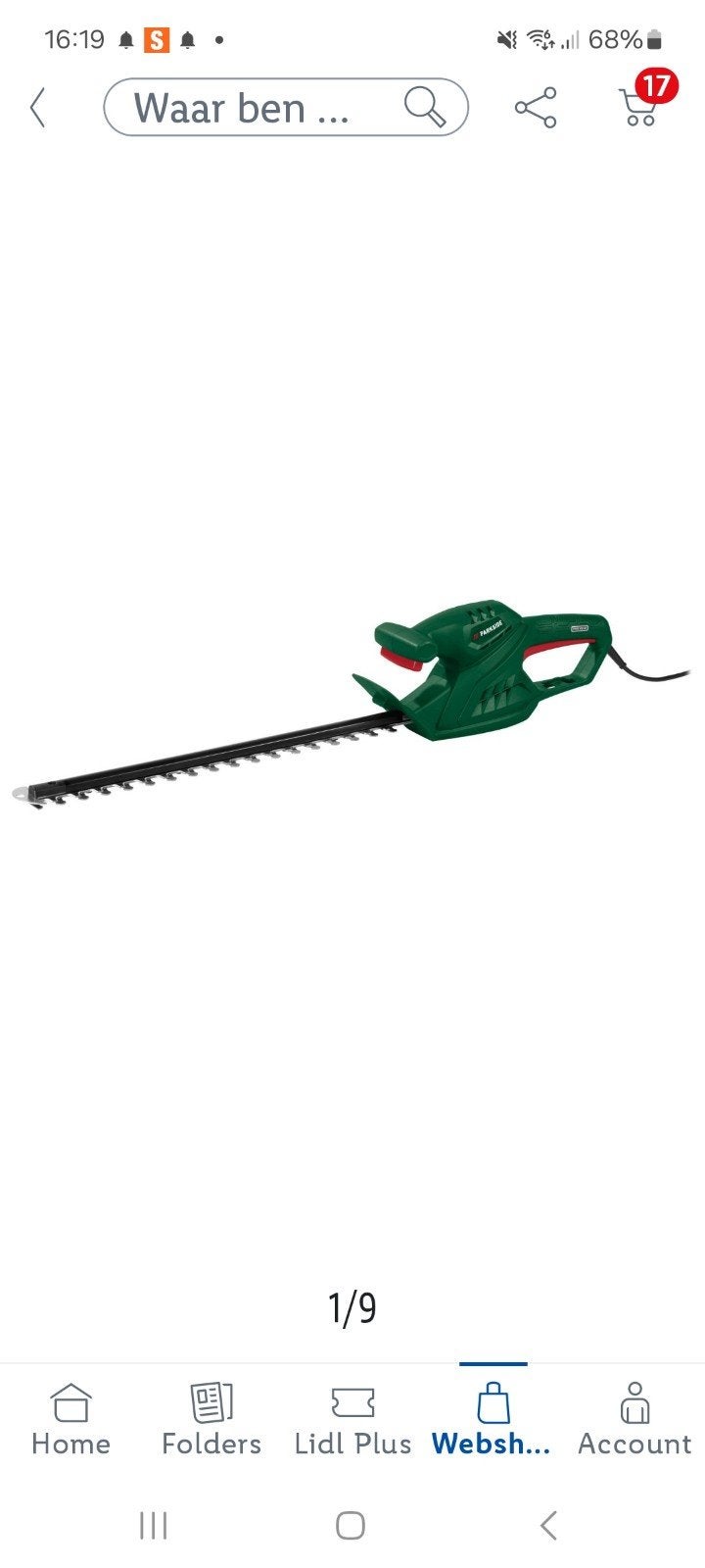 Te koop nieuw heggenschaar parkside 25€, Ophalen of Verzenden, Nieuw, Elektrisch