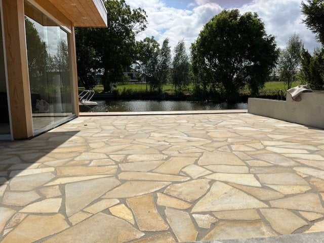 natuursteen tuintegels flagstones Solnhofer € 31,95 p/m2, Ophalen of Verzenden, Nieuw, Natuursteen, Terrastegels