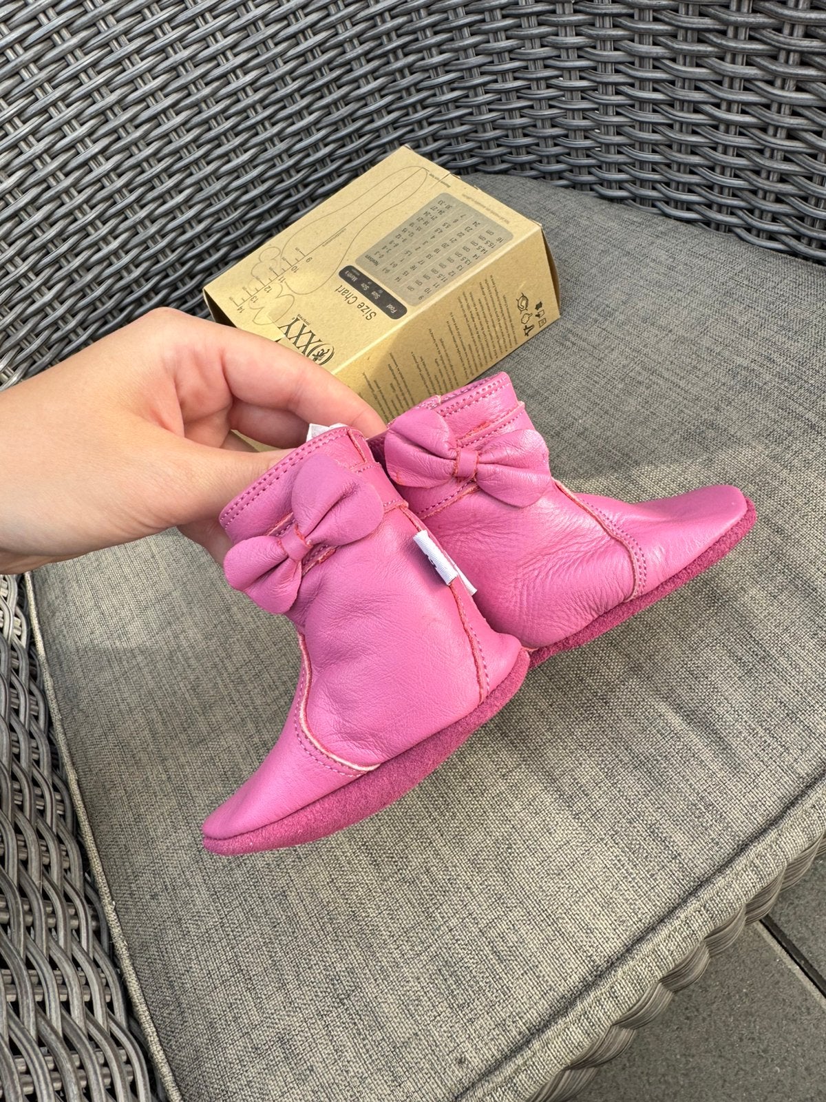 Oxxy echt leren babyschoentjes fuchsia roze maat 17, Meisje, Nieuw, Ophalen of Verzenden, Laarzen