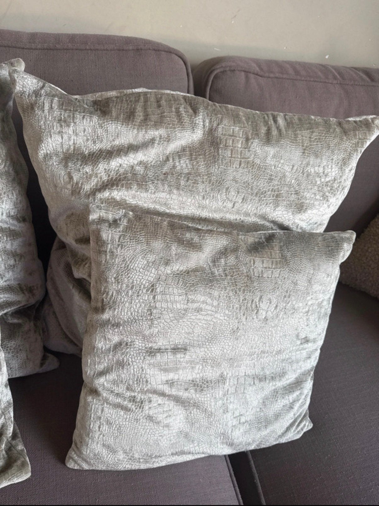 Decoratie kussens woonkamer, Ophalen of Verzenden, Zo goed als nieuw, Wit, Vierkant