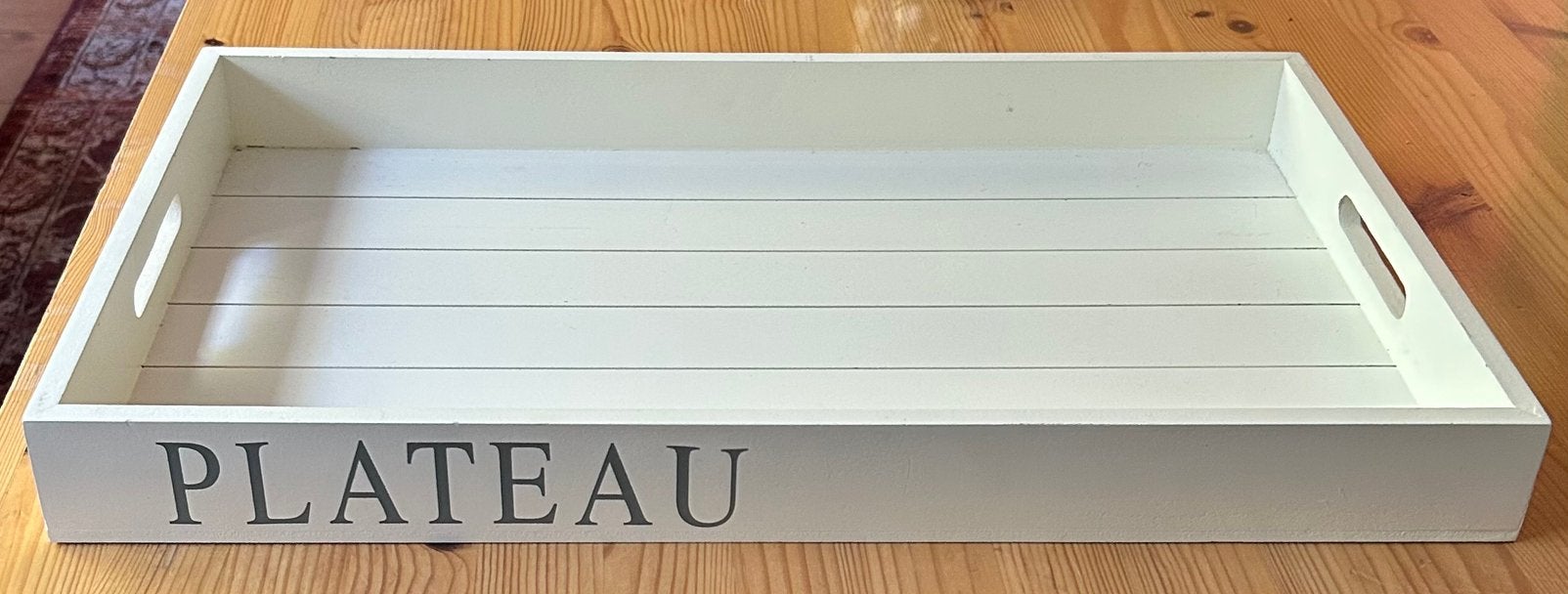 Dienblad Plateau, Ophalen, Zo goed als nieuw, Rechthoekig, Hout