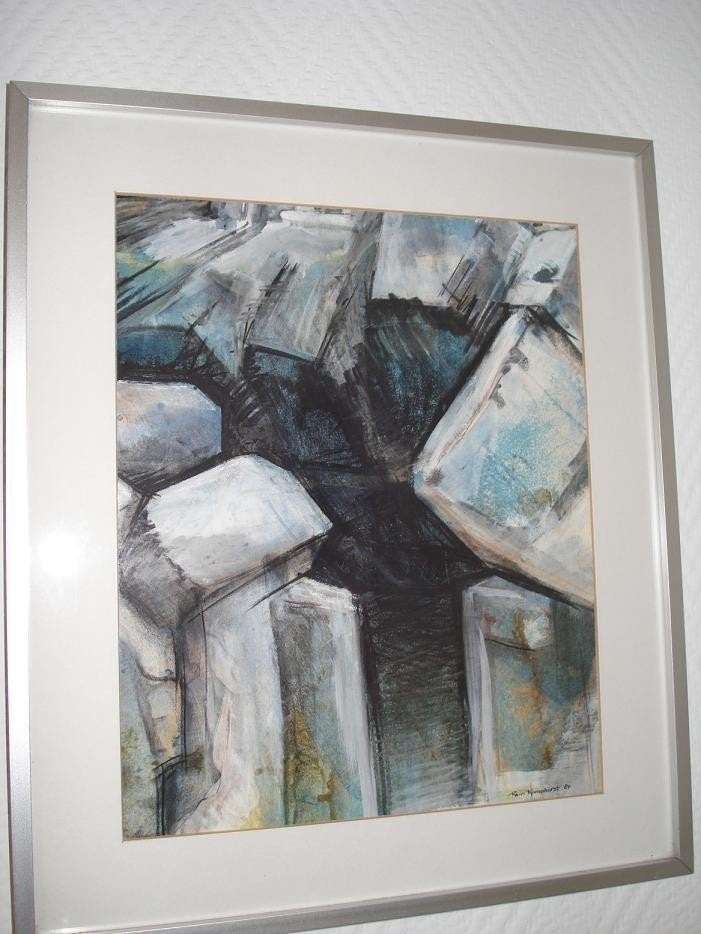 Rein Kamphorst 1931, gouache, gesigneerd, Antiek en Kunst, Kunst | Schilderijen | Modern, Ophalen of Verzenden