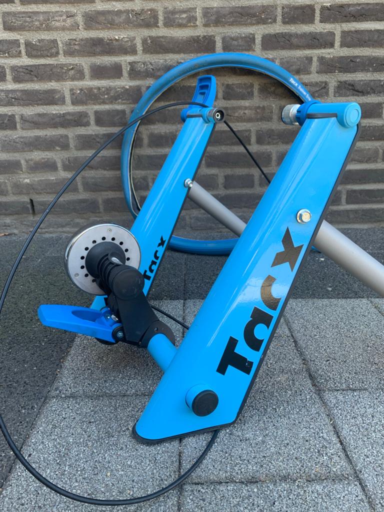 Tacx fietstrainer incl. blauwe trainerband, Ophalen, Gebruikt, Overige typen, Staal