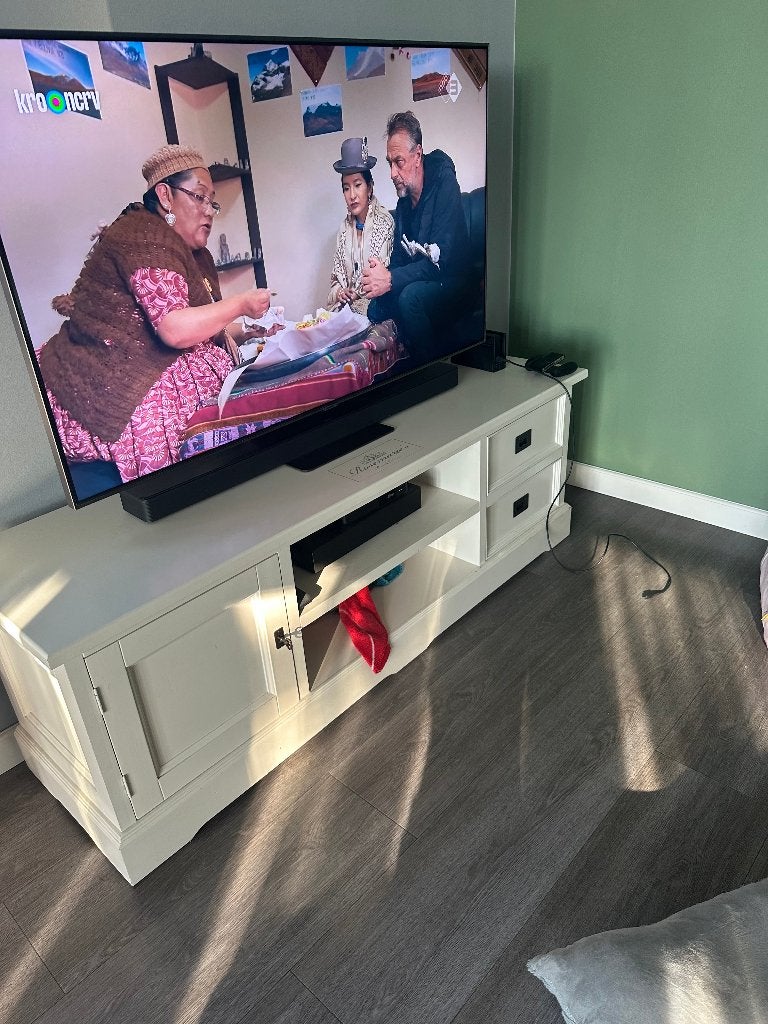 TV meubel, Huis en Inrichting, Ophalen, Gebruikt, 100 tot 150 cm, Minder dan 100 cm