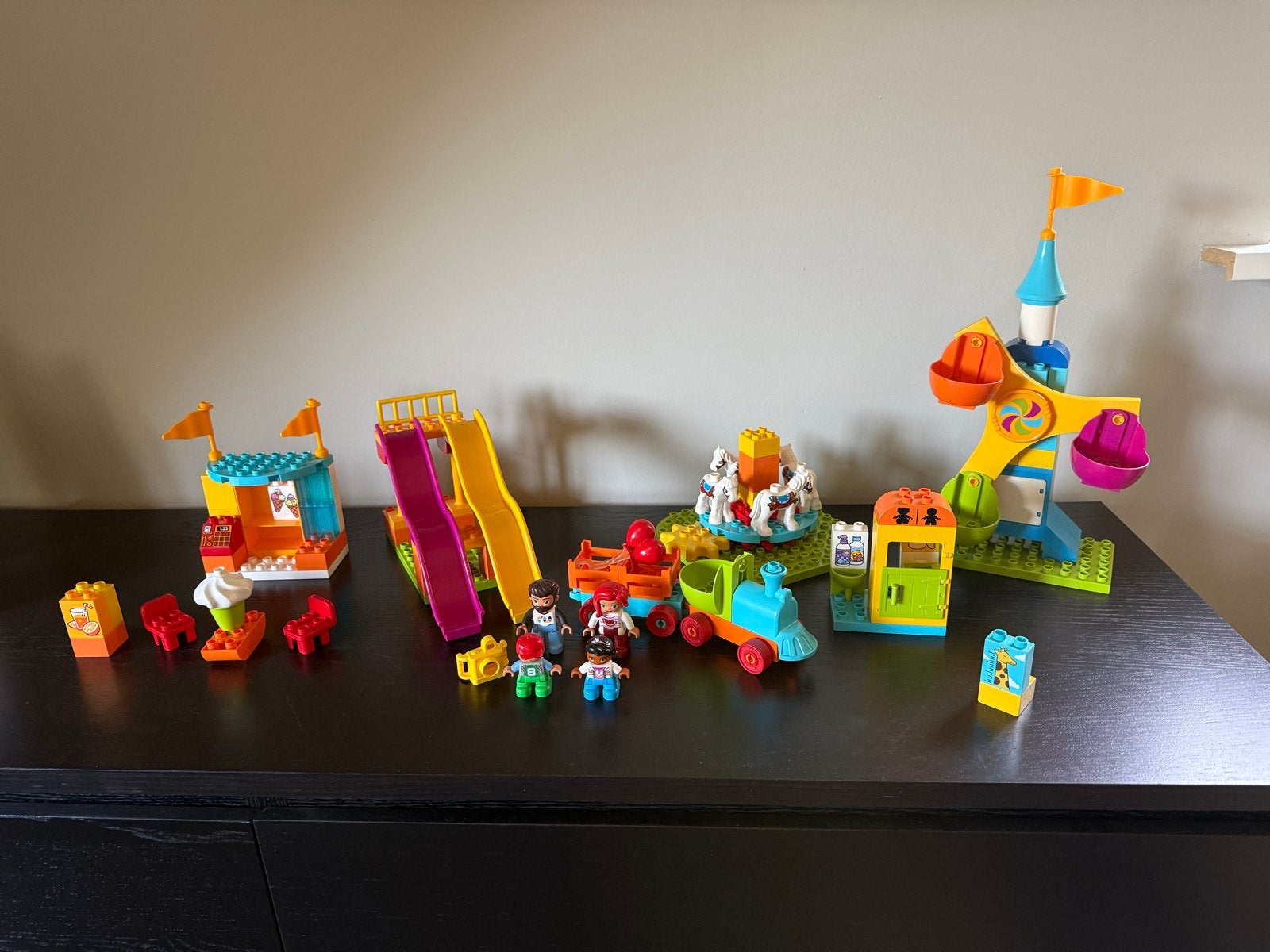 LEGO Duplo Kermis met reuzenrad, draaimolen en glijbanen, Ophalen, Gebruikt, Overige merken