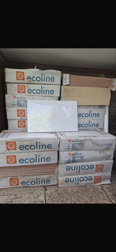 Ecoline Keramische Wandtegels Wit 25x40 cm (10 m²), Nieuw, 20 tot 40 cm, 10 m² of meer, Wandtegels