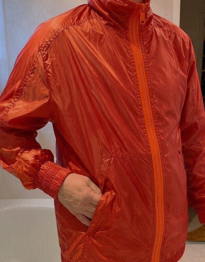 Nylon regenjas sportjas Armani nieuw, Caravans en Kamperen, Regenkleding, Ophalen of Verzenden, Nieuw, Regenjas, Heren