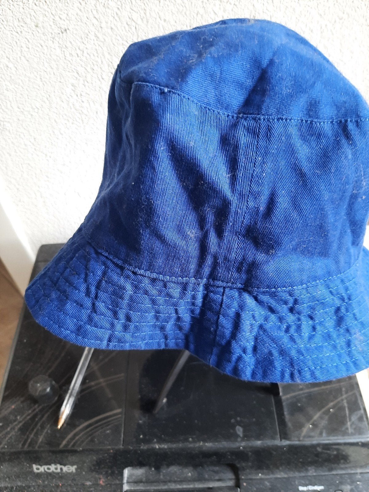 Blauwe bucket hat - Gedragen, Hoed, Onbekend, Gedragen, One size fits all