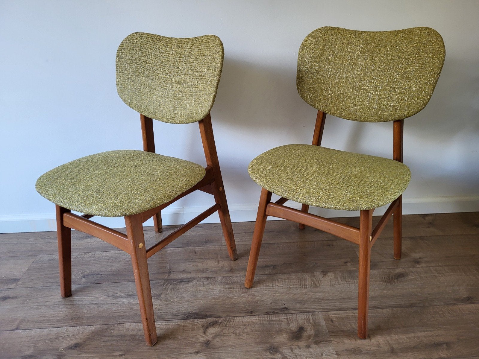Set van 2 vintage stoelen - appelgroen, Ophalen
