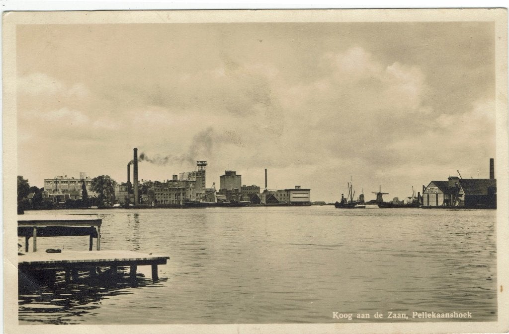 Koog aan de Zaan – Pellekaanshoek. Gelopen Landsmeer 1941., Ophalen of Verzenden, 1940 tot 1960, Gelopen, Noord-Holland