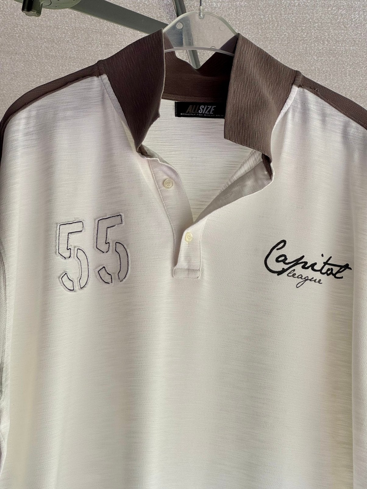 Poloshirt heren - Allsize - 4XL - katoen / creme -  zgan, Kleding | Heren, Grote Maten, Ophalen of Verzenden, Zo goed als nieuw