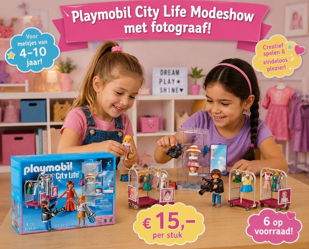 City Life Modeshow met fotograaf Playmobil, Nieuw, City life, Figuren, Complete set