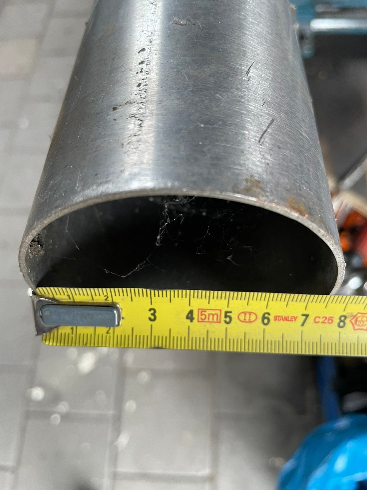 RVS buis pijp koker Ø 7.5 x 2.60, Doe-het-zelf en Verbouw, Ophalen, 60 tot 80 mm, Zo goed als nieuw, Rvs