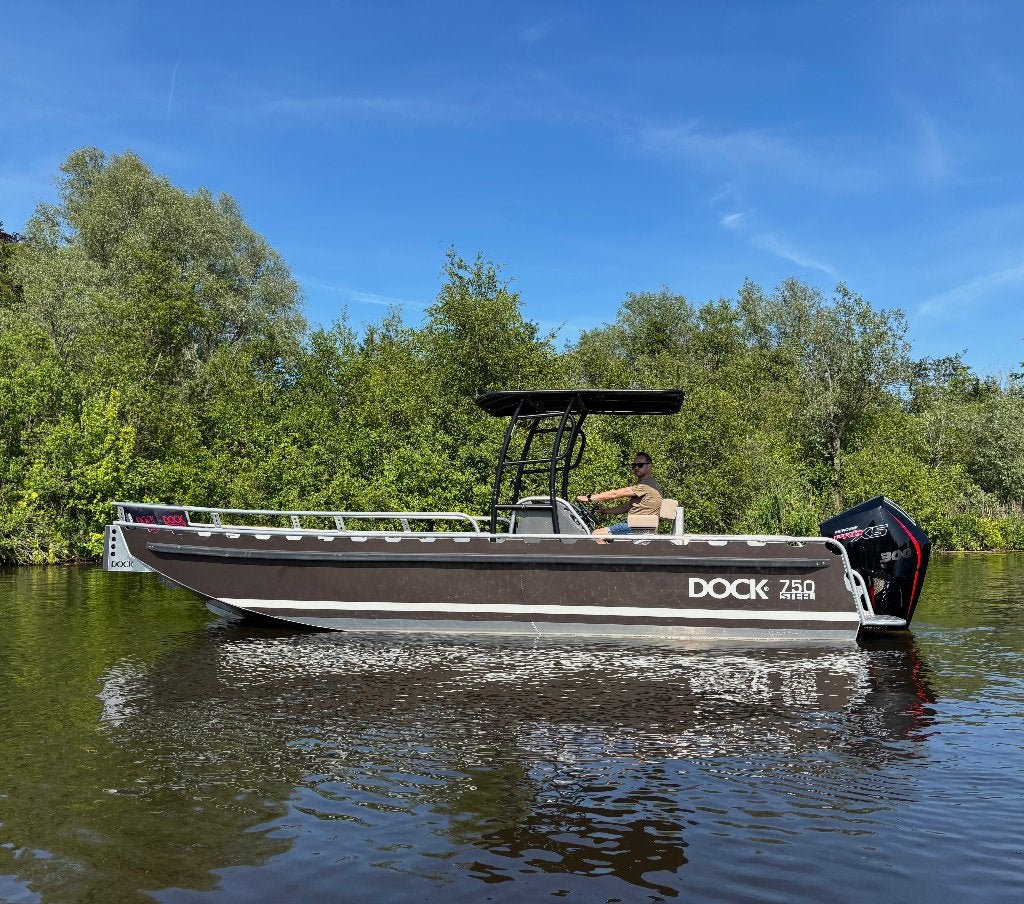 Dock Steel 750 + Mercury 300pk, Ophalen, Overige merken, Gebruikt, Viertaktmotor