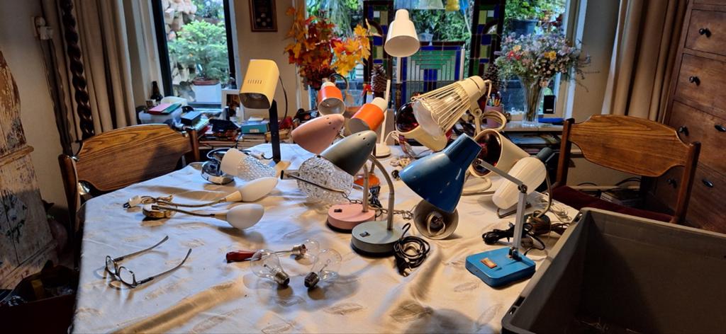 Jaren 60 en70. Retro design lampen, Huis en Inrichting, Ophalen of Verzenden