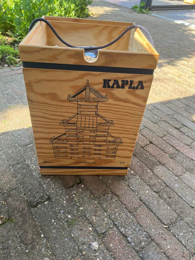 Kapla bouwblokken 280 stuks in houten kist, Ophalen, Zo goed als nieuw, Overige merken