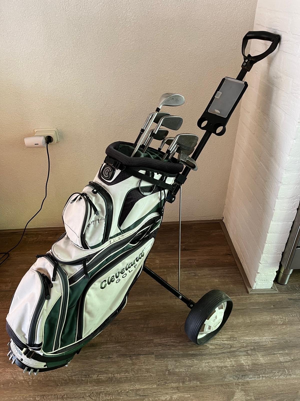 Complete Golfset met Trolley, Sport en Fitness, Golf, Ophalen, Gebruikt, Set, Cleveland